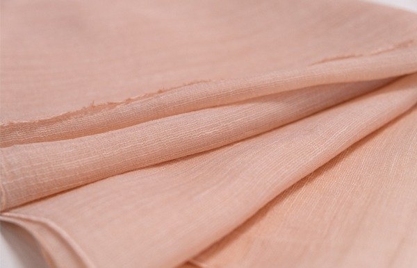 Silk stole dyed with cherry blossoms