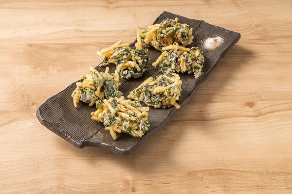 わかめと筍のかき揚げ山椒風味
