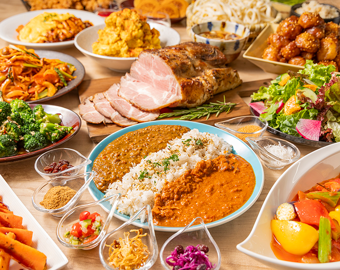 こだわり食材満載のランチビュッフェ