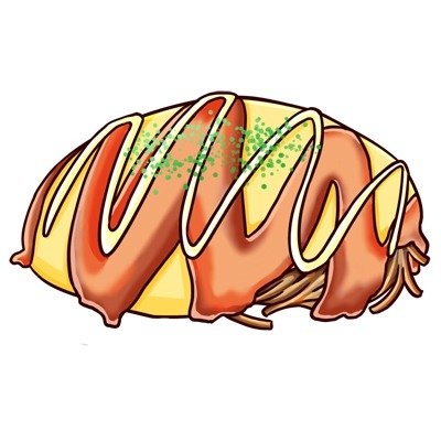 広島焼きのイラスト