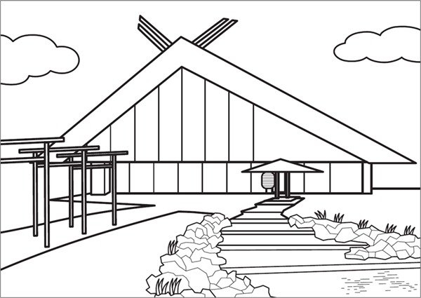 武蔵野令和神社の塗り絵