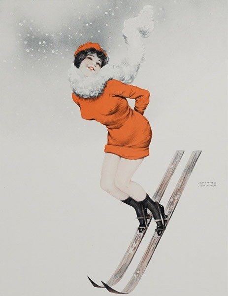 ラファエル・キルヒナー《IL NEIGE EN SUISSE...》ポートフォリオ『黒髪からブロンド髪まで』より (1914年)