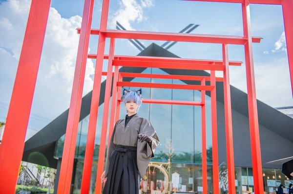 神社でのコスプレ撮影