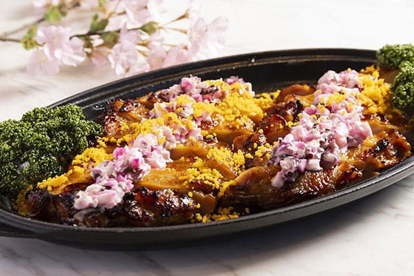 照り焼きチキン しば漬け桜色タルタル
