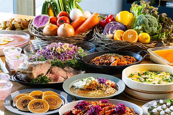 こだわり食材満載のランチビュッフェ