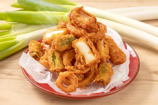 ねぎと玉ねぎのスパイス揚げ