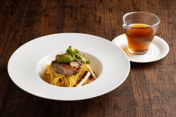 合鴨と長葱のアーリオ・オーリオ・エ・ペペロンチーノ