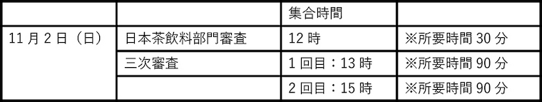 開催スケジュール