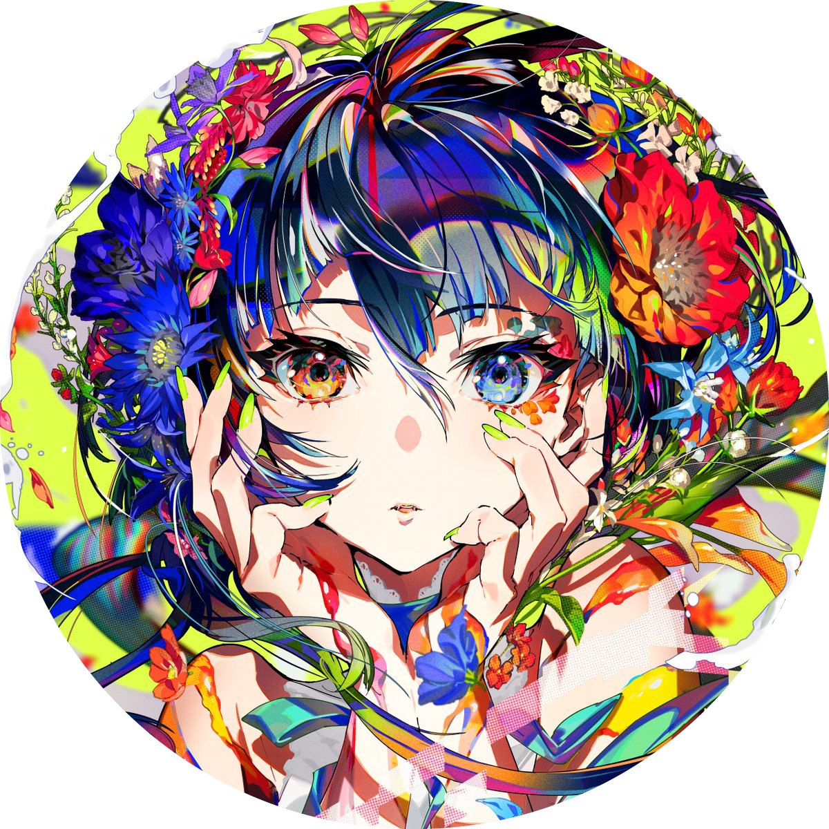 絵師100人展vol.06 MikaPikazo「金魚召喚」 A3クリアポスター 感情展ー短歌で詠み、イラストで描くー」Creative Direction：Mika Pikazo